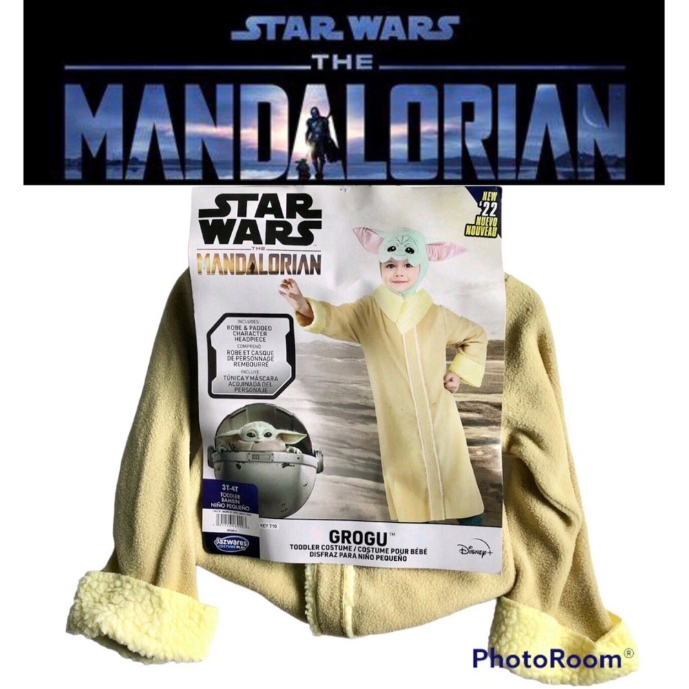 NEW Baby Yoda Grogu Costume Star Wars Mandalorian Toddler 3T-4T 2 Piece Set